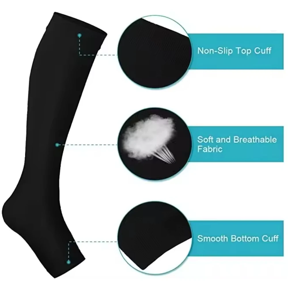Medical Calf Compression Stockings – Graduated Support for Varicose Veins - size and dimensions