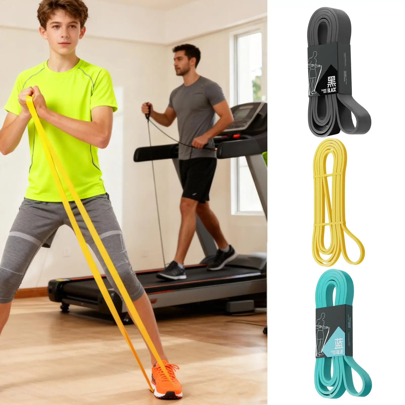 Elastic Workout Resistance Bands – Stretch Bands for Home Training - color options