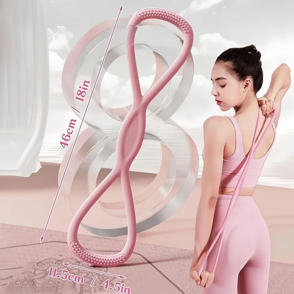 Figure 8 Resistance Band for Women Shaped Bands with Handles Shoulder - side view