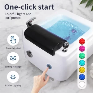 Professional Foot Spa Basin – Heated Bath with Surging Massage Pump