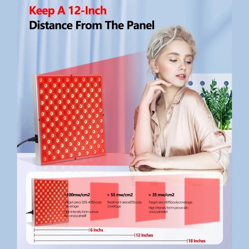 225 LED Red Light Therapy Panel – Red & Near-Infrared Recovery Lamp - close-up detail