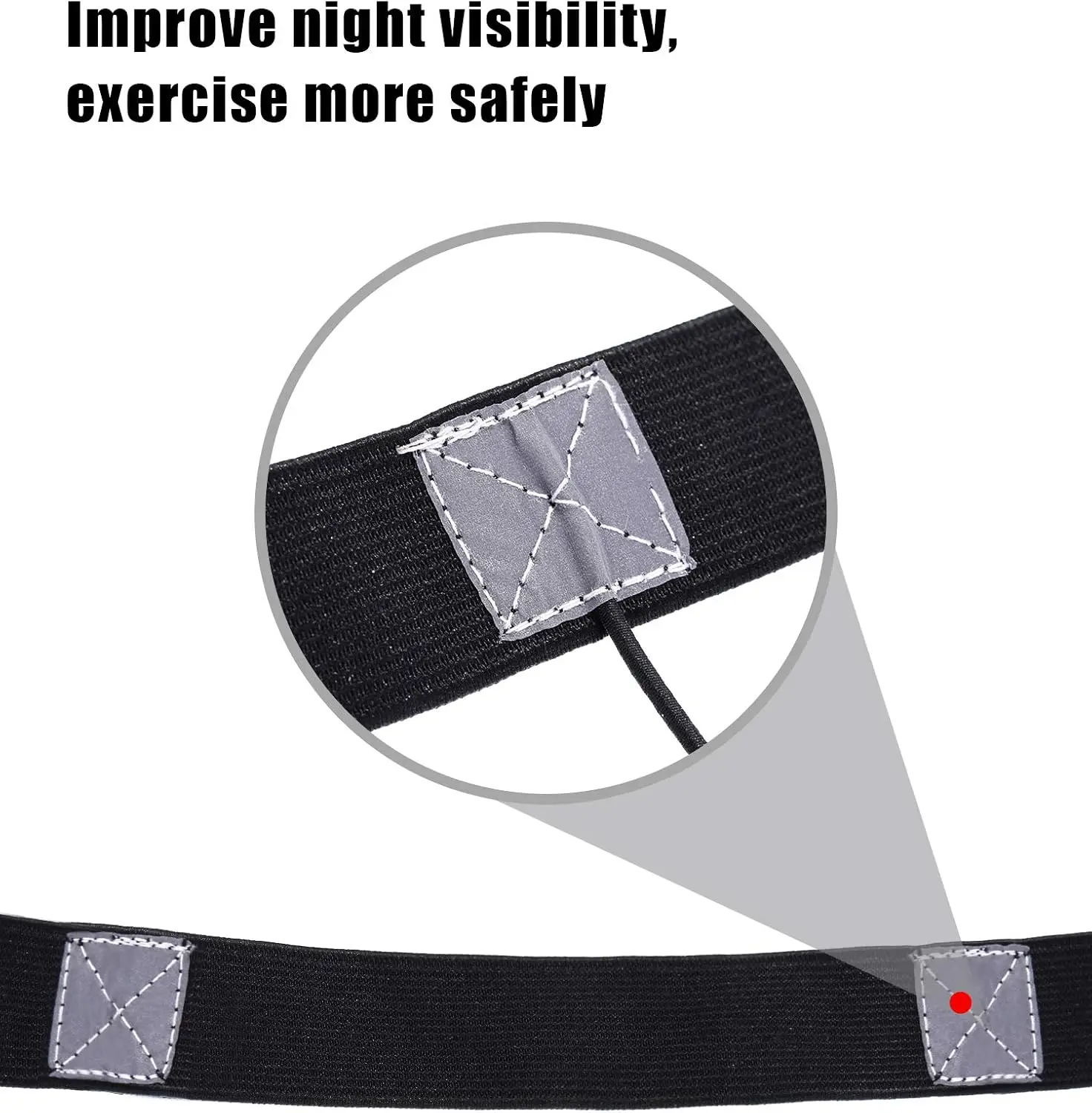 Race Number Belt 2-Pack – Adjustable Running Bib Belt with 6 Gel Loops - close-up detail