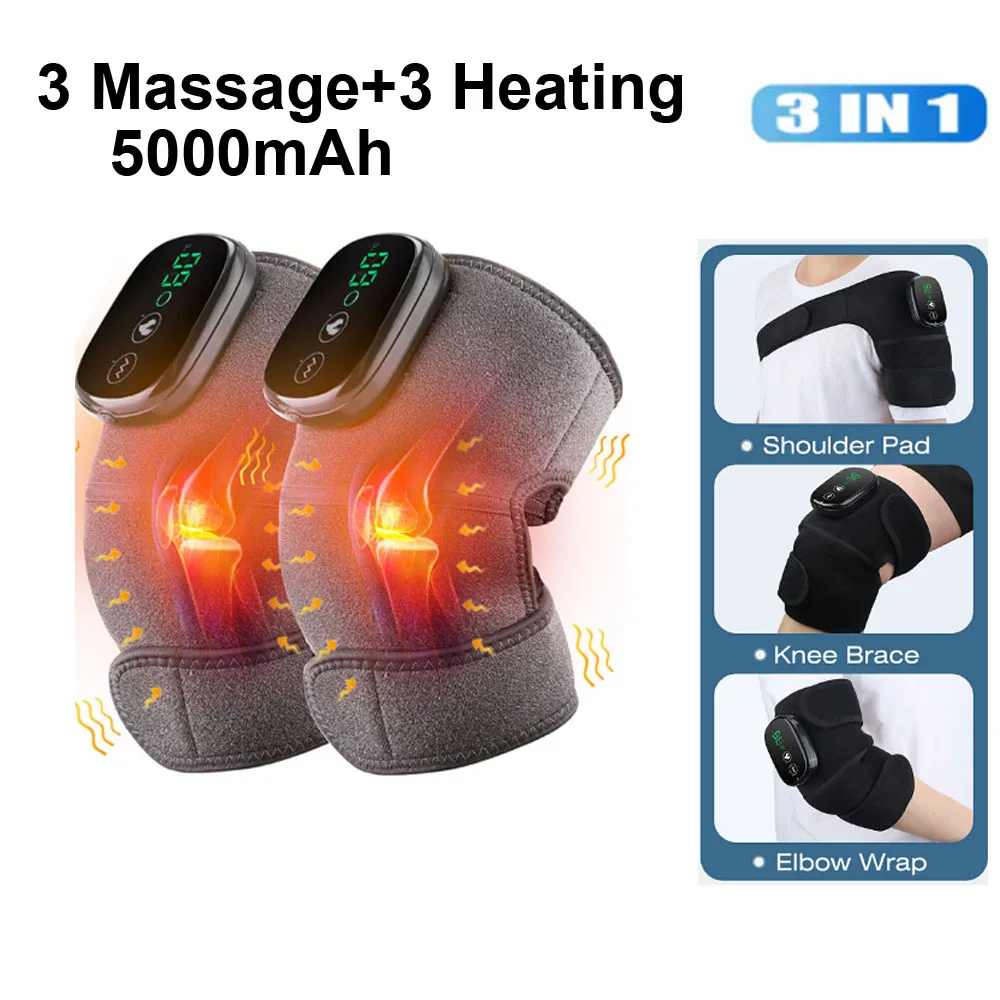 Electric Heated Knee Massager – Vibration & Heat Therapy Knee Pad - view 12