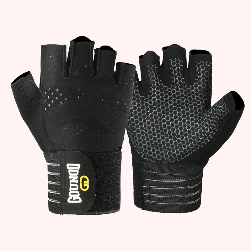 Weightlifting Gloves with Wrist Support – Breathable Anti-Slip Gym Gloves - texture detail