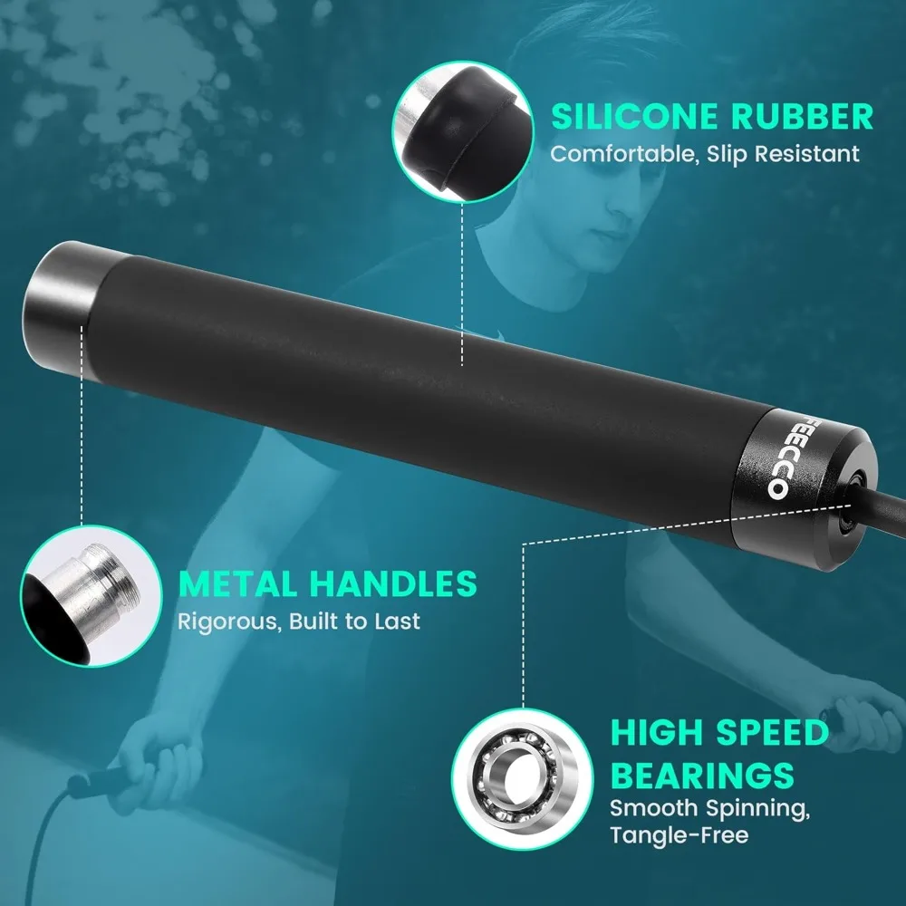 Weighted Jump Rope 1/2 lb – Adjustable Steel Cable for Boxing & Cardio - size and dimensions