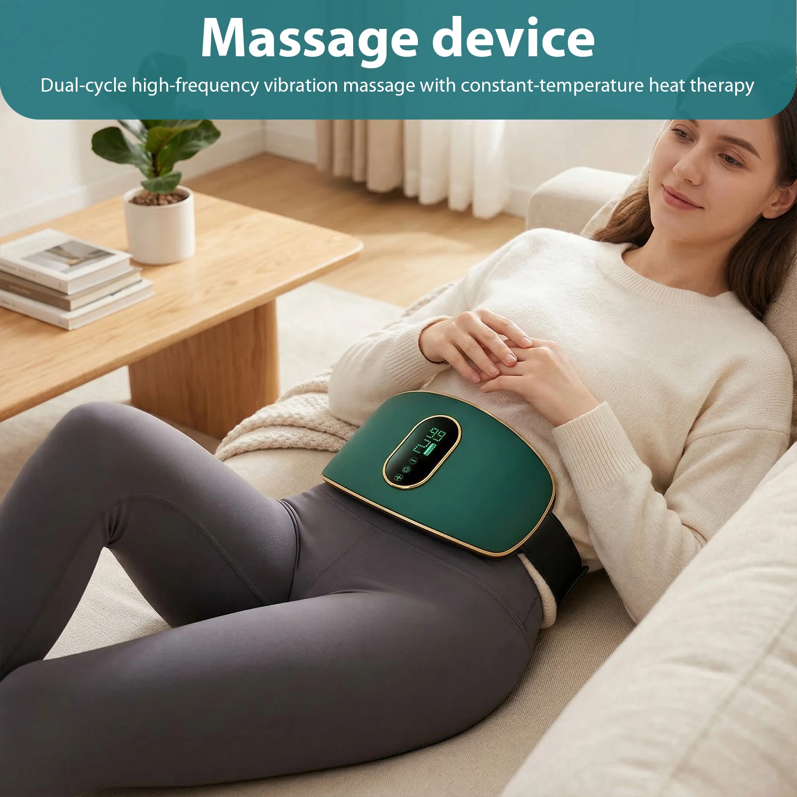 Cordless Menstrual Heating Belt - Wearable Heat & Vibration for Cramps - alternate view