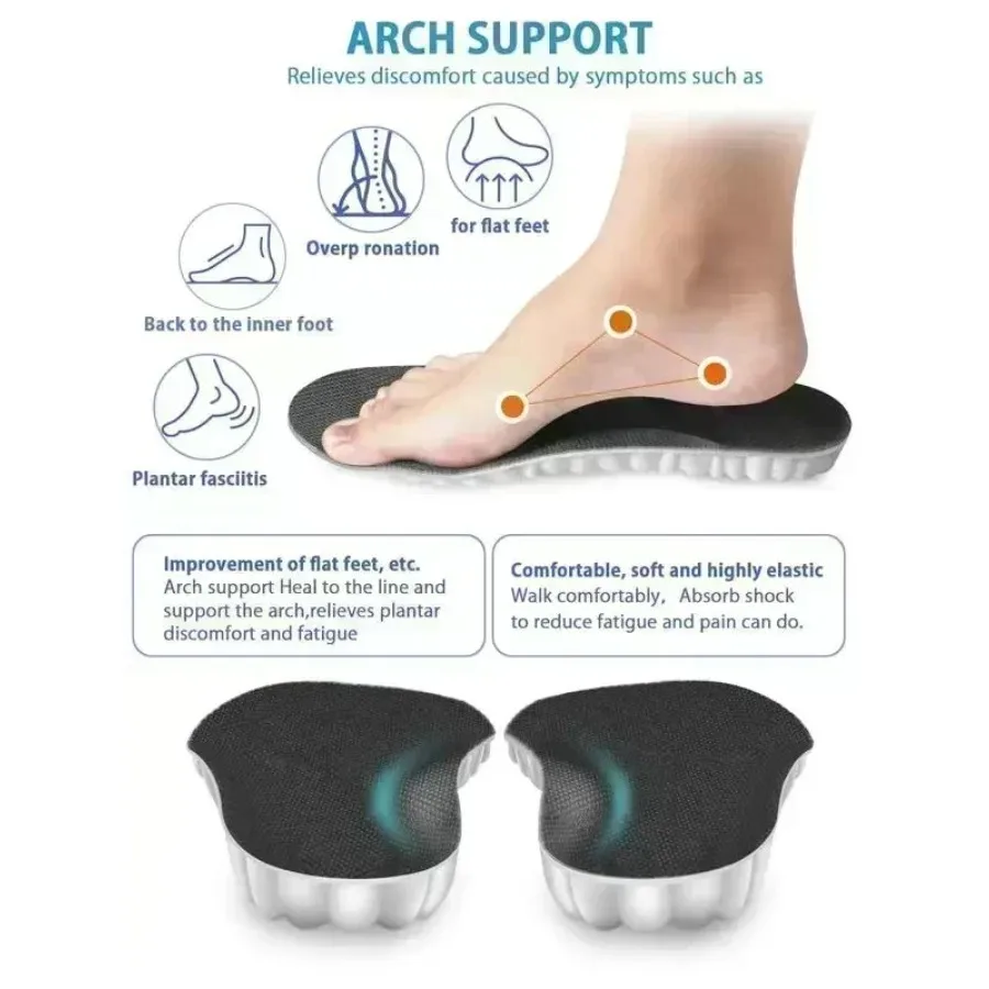 4D Air Cushion Insoles – Memory Foam Comfort Shoe Inserts - in use