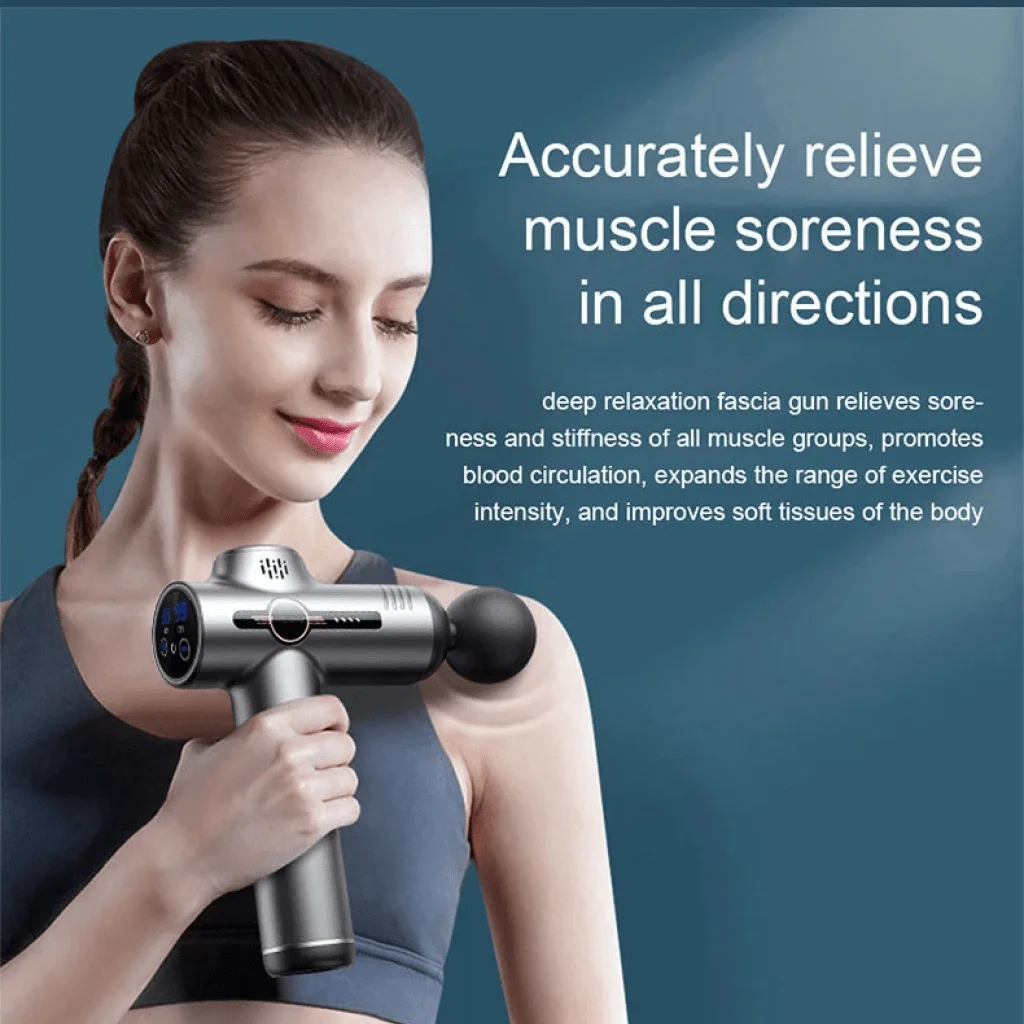 Percussion Massage Gun – Cordless Deep Tissue Muscle & Fascia Recovery - close-up detail