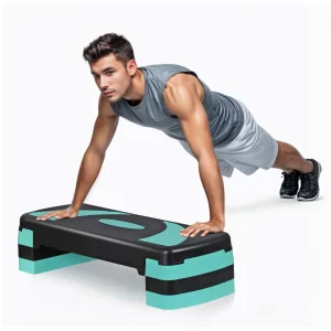 31" Adjustable Aerobic Step Platform – 4"/6"/8" Risers, Home Cardio Trainer