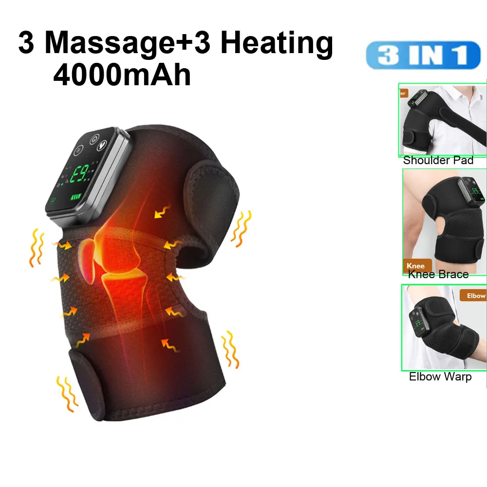 Electric Heated Knee Massager – Vibration & Heat Therapy Knee Pad - texture detail