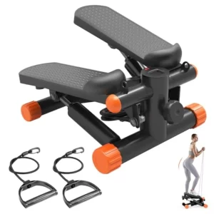 Mini Stair Stepper with Resistance Bands – Compact Twist Stepper for Home Cardio