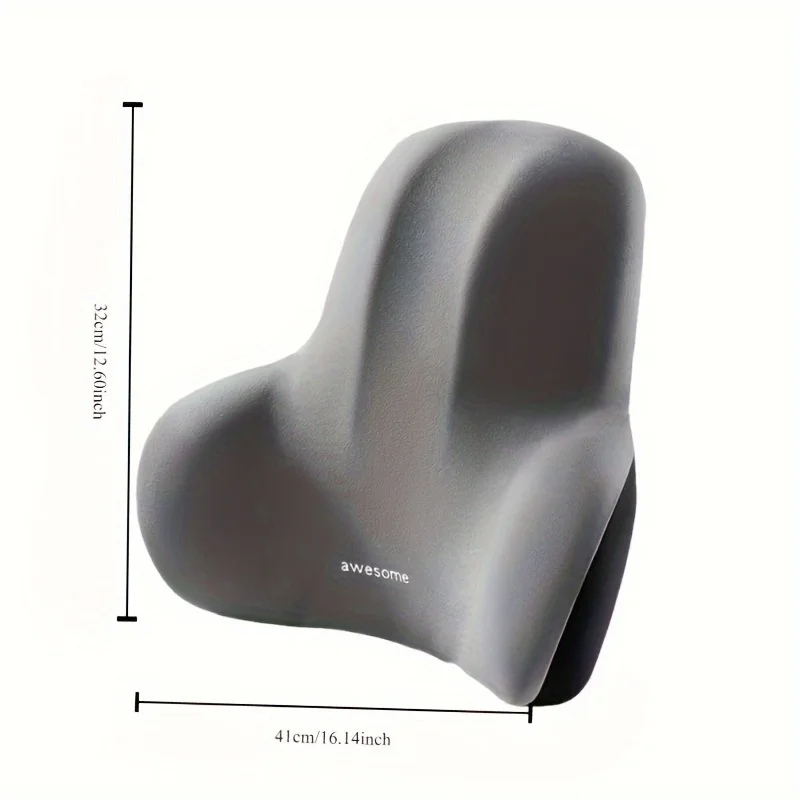 2-in-1 Memory Foam Seat & Lumbar Cushion Set – Office and Car Back Support - size and dimensions