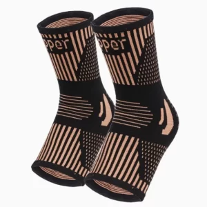 Copper Compression Ankle Support – Breathable Copper-Infused Sleeve
