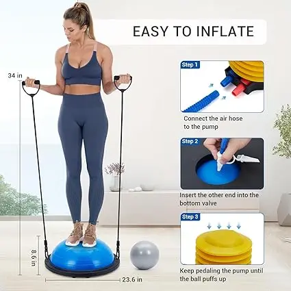 Half Balance Ball Trainer 60cm – Stability Dome for Core Training - size and dimensions