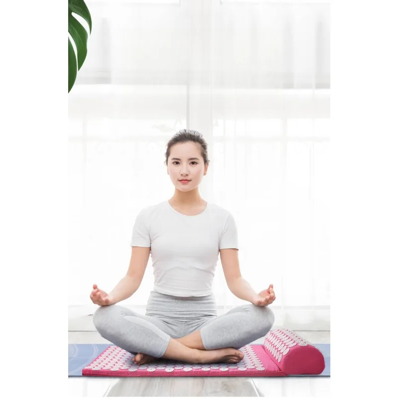 Acupressure Mat & Pillow Set – 3pc Non-Slip Mat for Back Tension & Relaxation - color options