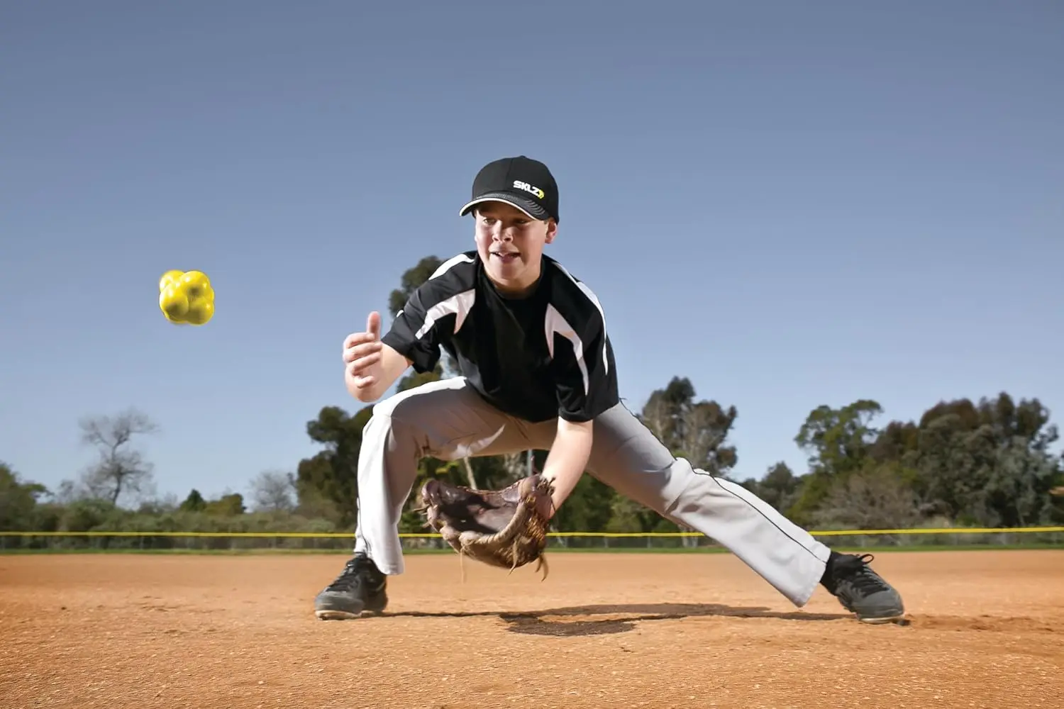 Reaction Ball for Baseball Softball Reflex Agility Training - in use