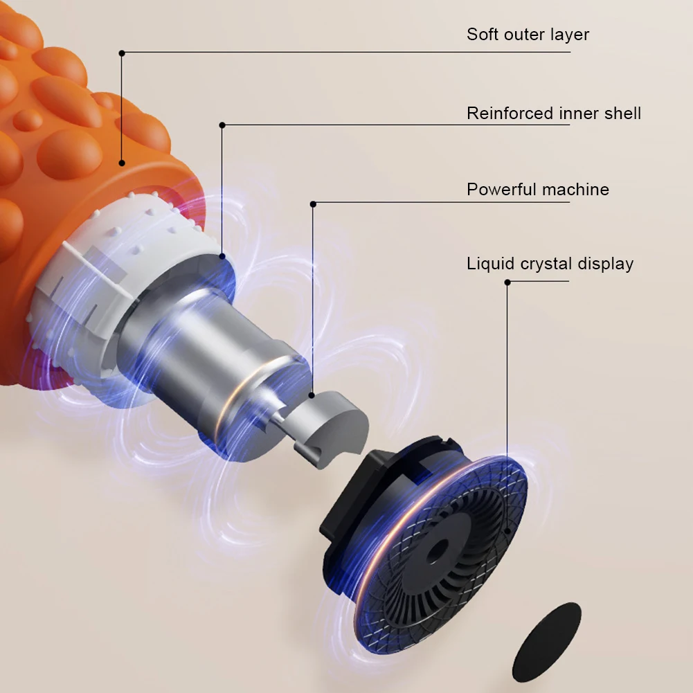 Electric Vibrating Foam Roller – Rechargeable 5-Speed Deep Tissue Muscle Roller - in use