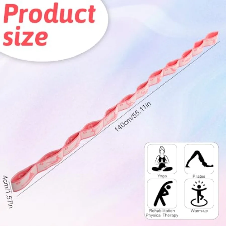 12-Loop Yoga Stretching Strap – Multi-Loop Flexibility Band - close-up detail