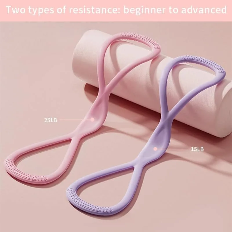 Resistance Bands with Handles Figure 8 Band Elastic Fitness Exercise for - packaging