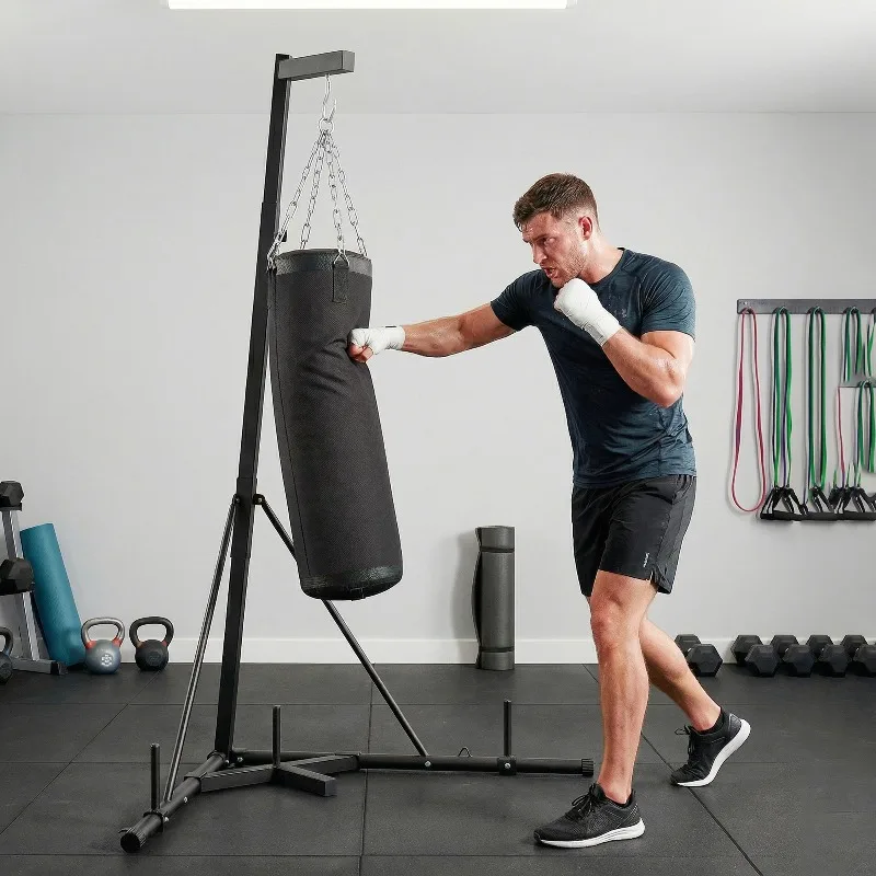 Freestanding Punching Bag Stand – Adjustable Heavy-Duty Steel Boxing Frame - close-up detail