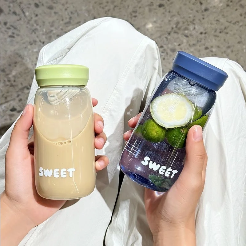 Simple and fresh mini water cup heat-resistant anti drop portable plastic - alternate view