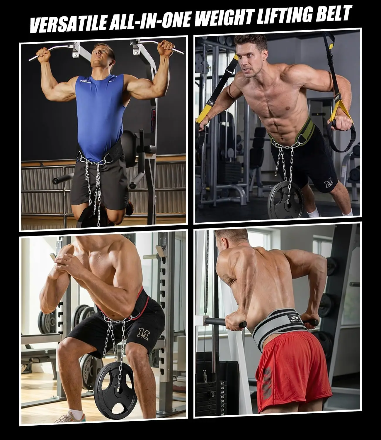 Weighted Dip Belt – Neoprene Waist Belt for Pull-Ups, Dips & Squats, 350lb Capacity - color options