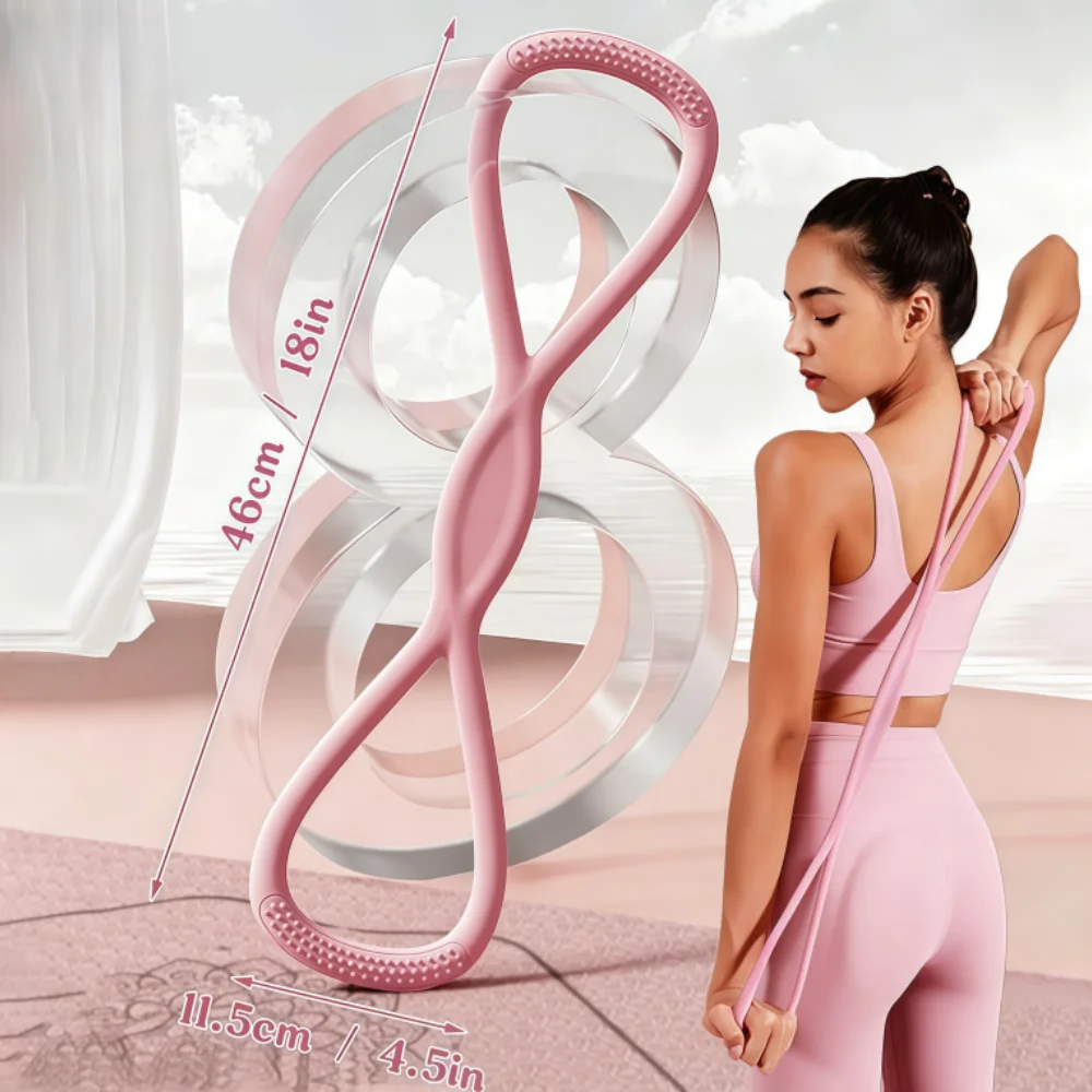 Figure 8 Resistance Band for Women Shaped Bands with Handles Shoulder - close-up detail