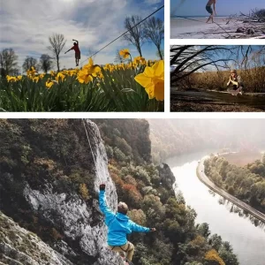 Slackline Kit – Wear-Resistant Balance Training Line for Backyard & Outdoors