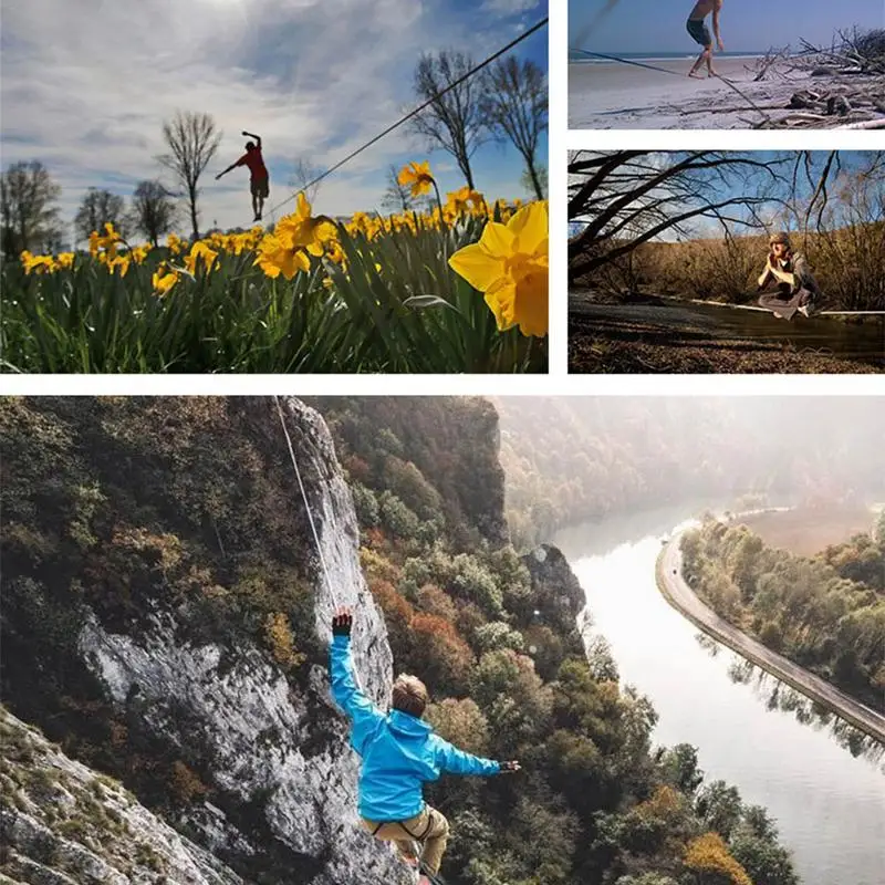 Slackline Kit – Wear-Resistant Balance Training Line for Backyard & Outdoors