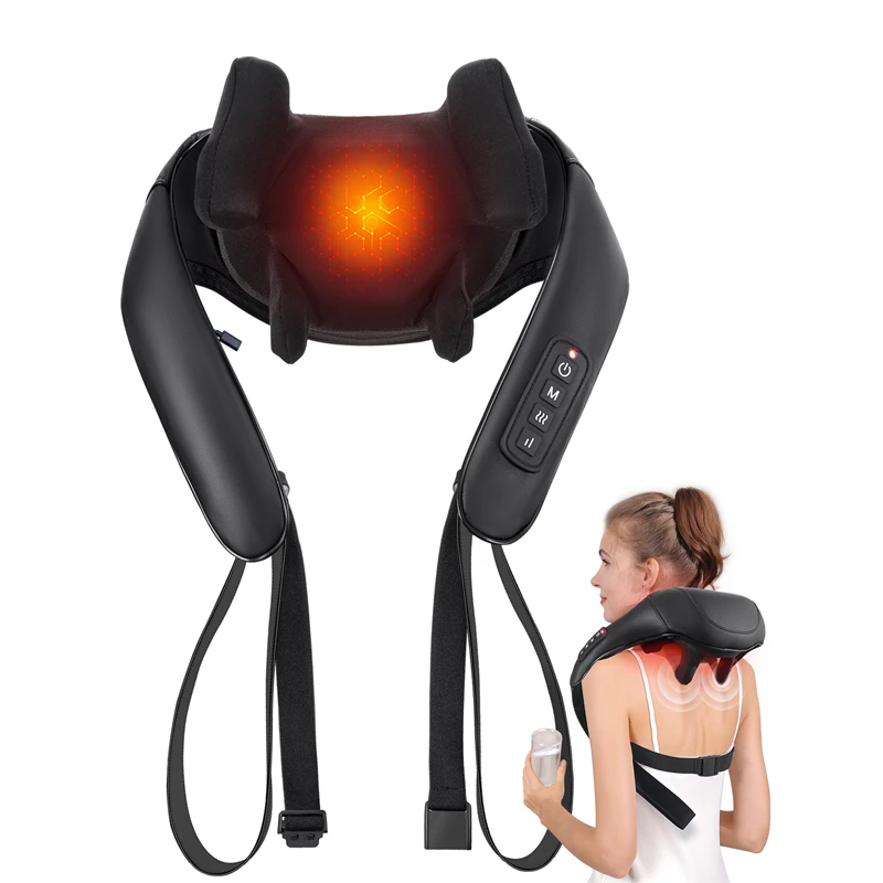 Shiatsu Neck & Shoulder Massager with Heat – Cordless 3D Kneading Pillow - detail view
