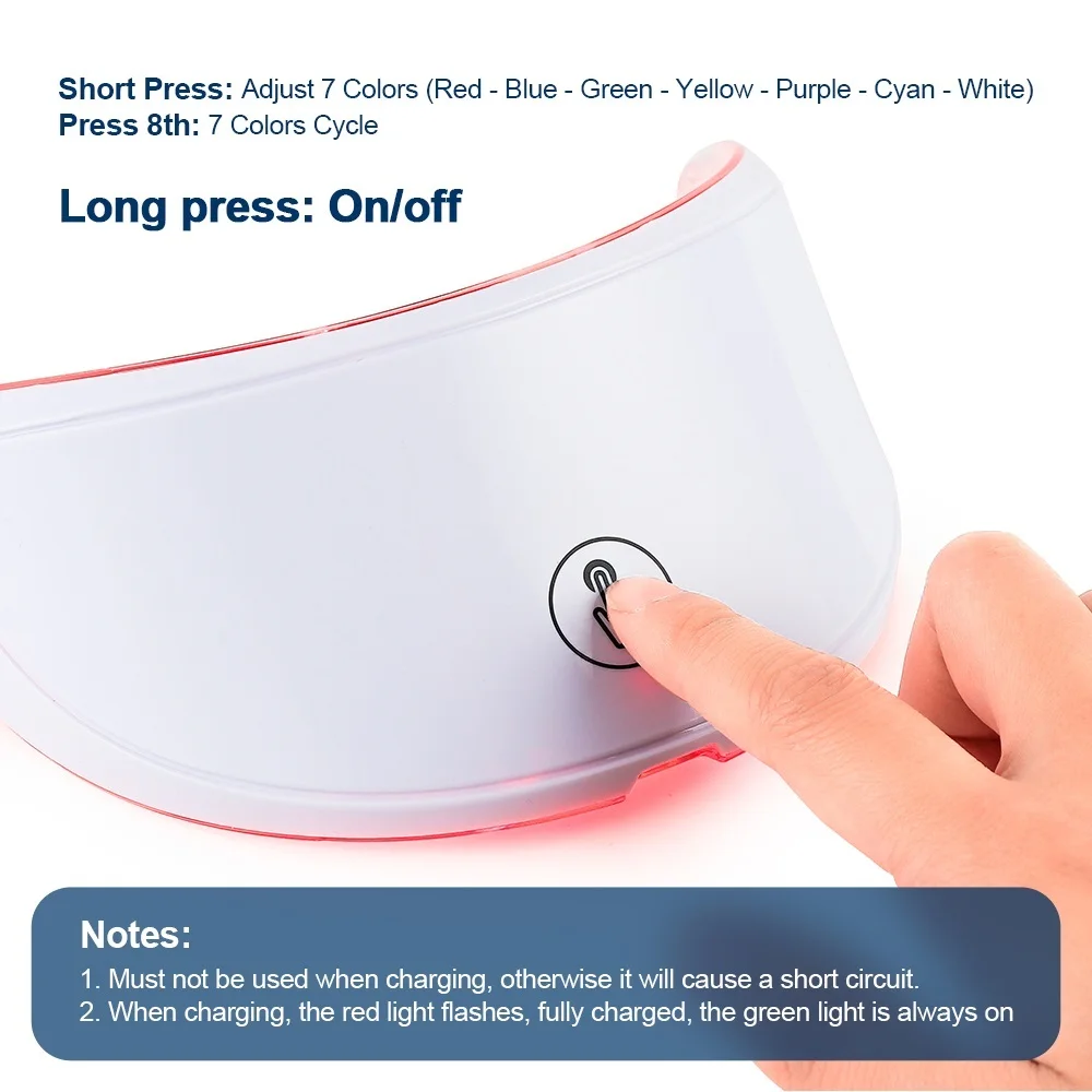 LED Neck Mask – 7-Colour Photon Anti-Wrinkle Neck Device - alternate view