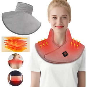 Electric Heated Neck & Shoulder Wrap – Cervical Heat Therapy Shawl