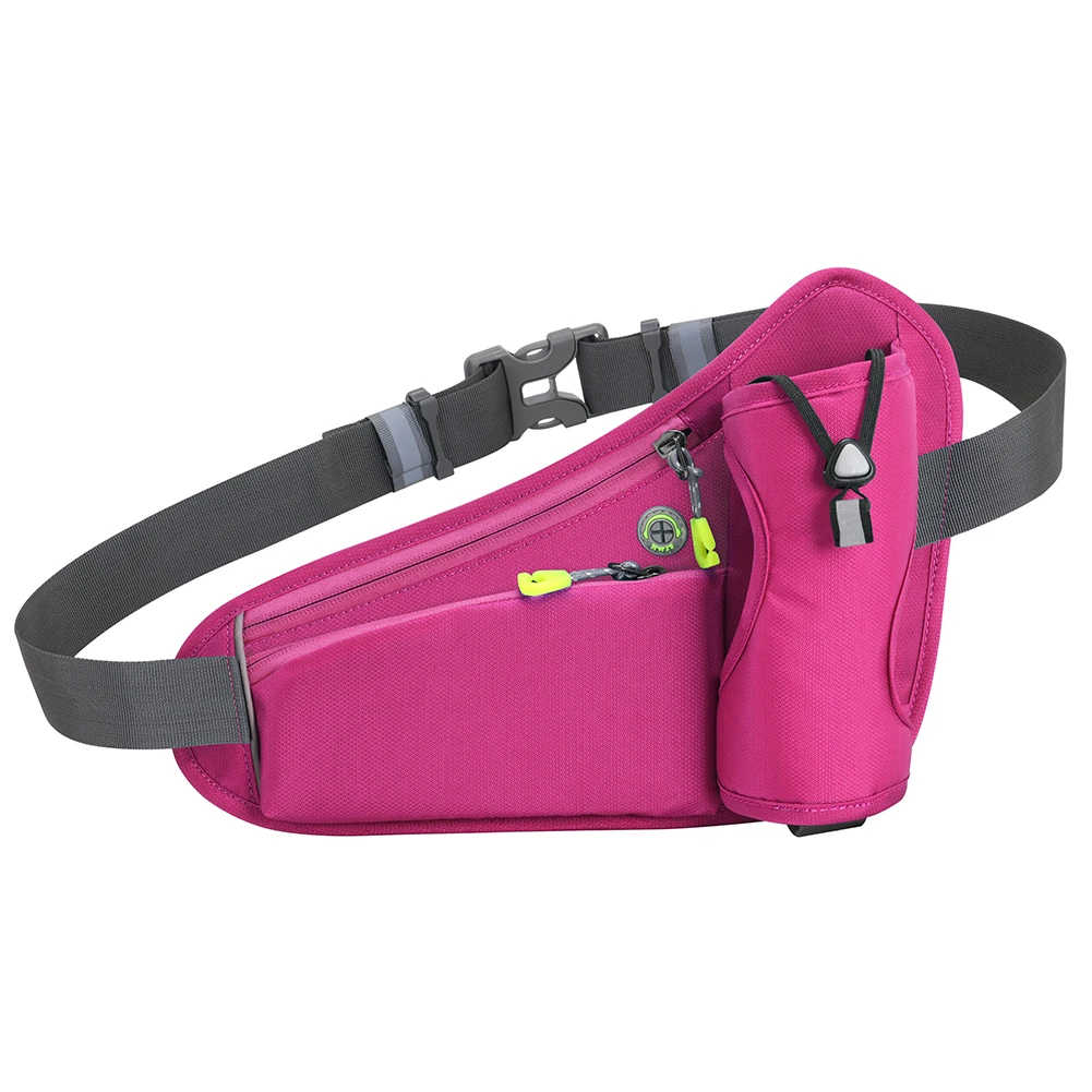 Running Waist Bag with Water Bottle Holder – Hydration Belt for Phone & Keys - detail view