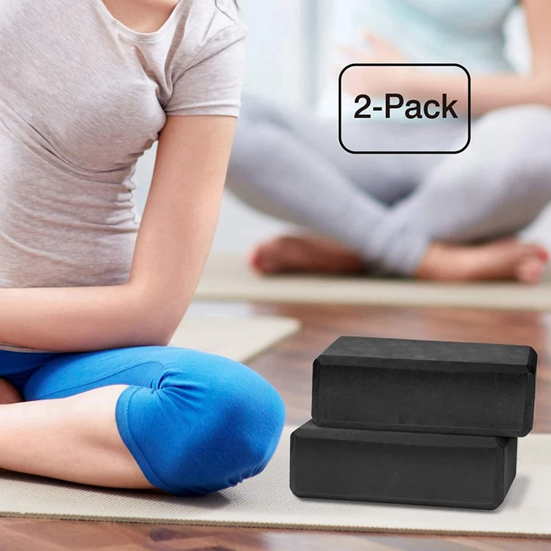Yoga Blocks 2 Pack 23X15X7.6Cm High Density EVA Foam Block Exercise - close-up detail