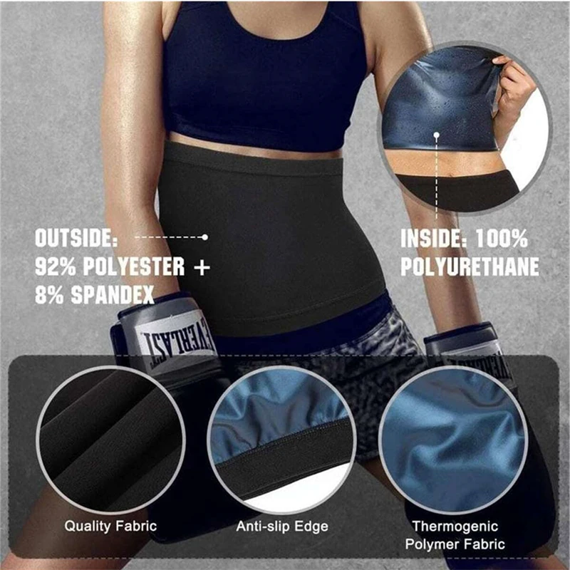 Waist Trimmer Sweat Belt – Adjustable Abdominal Wrap & Core Support - alternate view