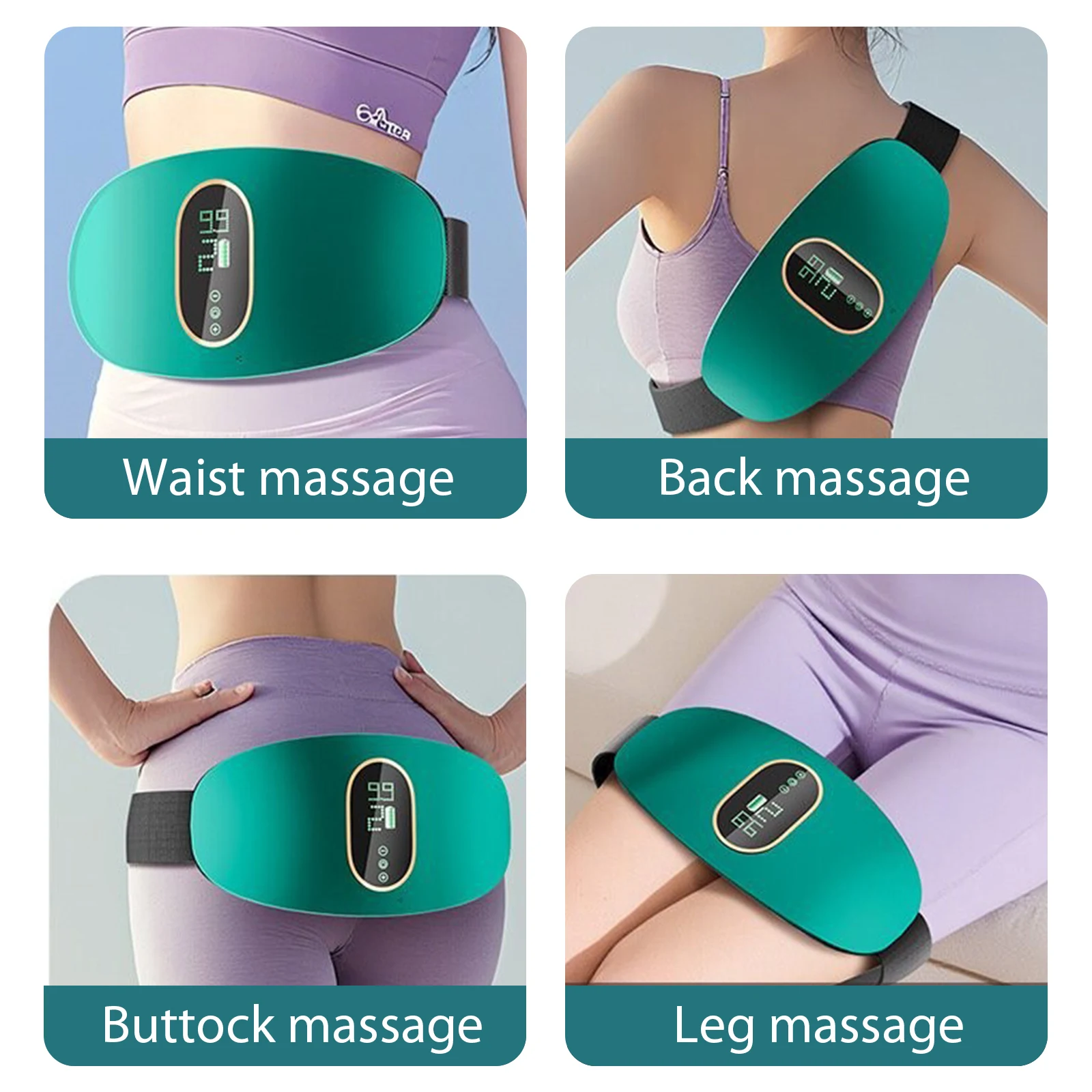 Cordless Menstrual Heating Belt - Wearable Heat & Vibration for Cramps - in use