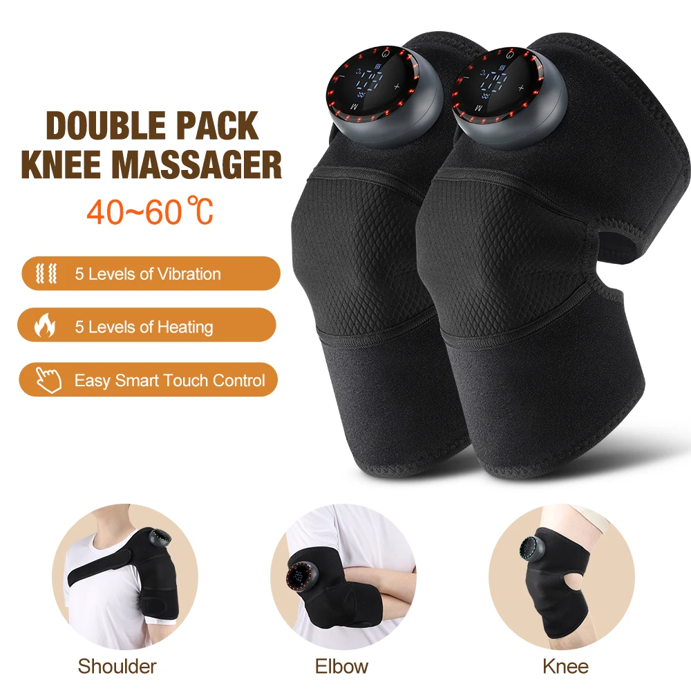 Electric Heated Knee Massager – Vibration & Heat Therapy Knee Pad - view 13