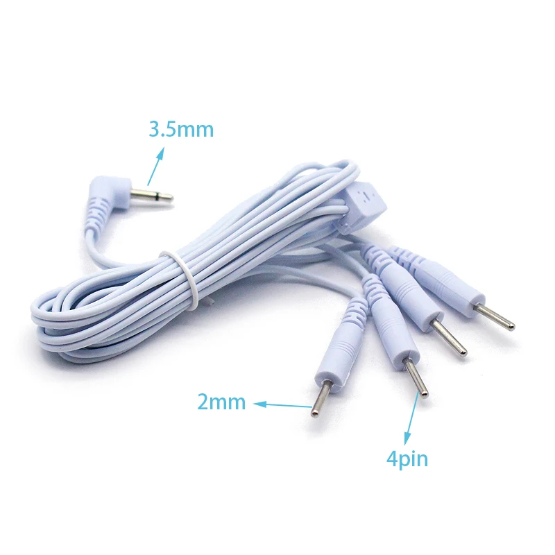 TENS Electrode Lead Wires – Replacement Jack Cables for EMS Units - detail view
