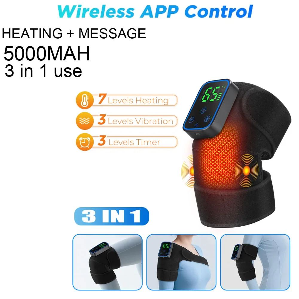 Electric Heated Knee Massager – Vibration & Heat Therapy Knee Pad - view 16