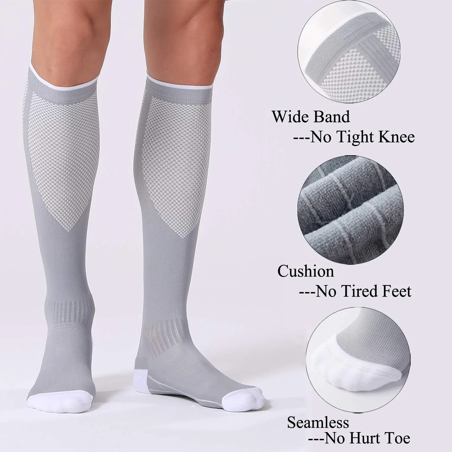 Compression Calf Socks for Running, Cycling & Hiking – Men & Women - alternate view