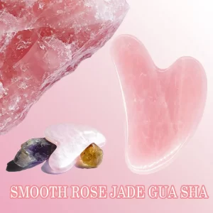 Rose Quartz Gua Sha Board – Heart-Shaped Facial Scraping Tool