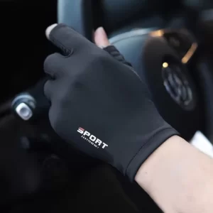 Ice Silk Cycling Gloves – Half-Finger High-Elastic Sports Mitts