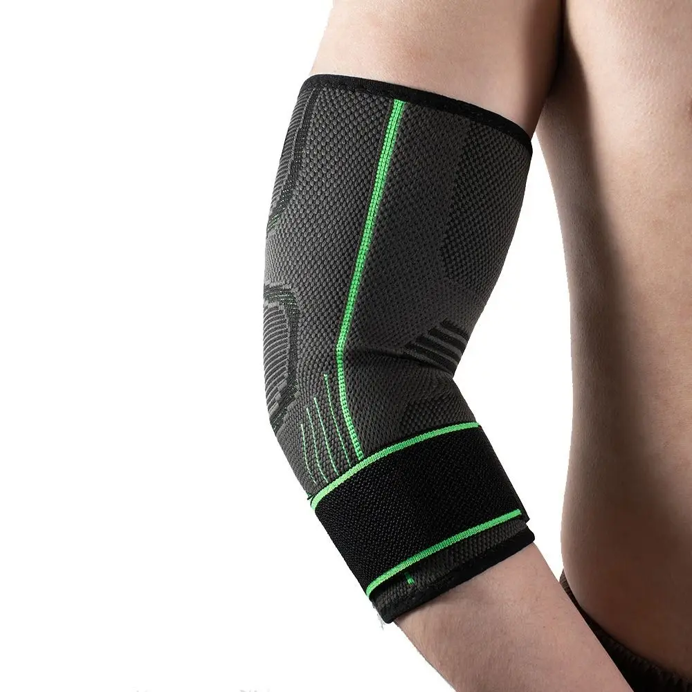Durable Women Men Elbow Compression Sleeve Support Brace Arm Warmers Elastic - in use