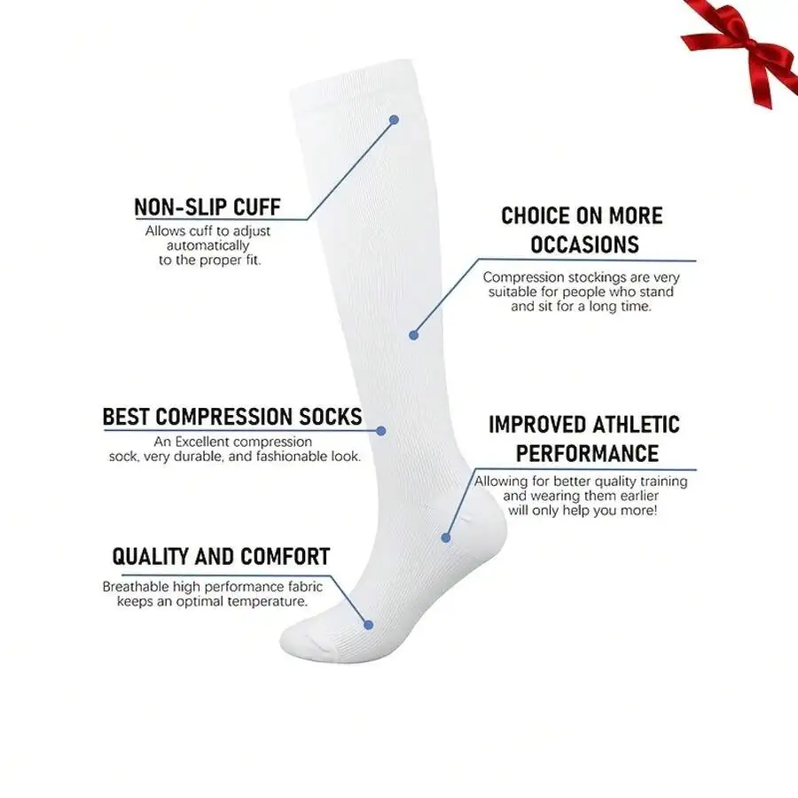 Women’s Compression Socks 3-Pack – Graduated, Anti-Slip, Breathable - in use