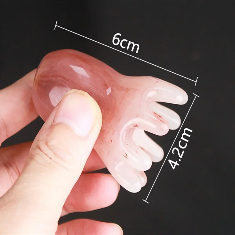 Wide Tooth Scalp Massage Comb – Meridian Acupoint Head Massager - size and dimensions