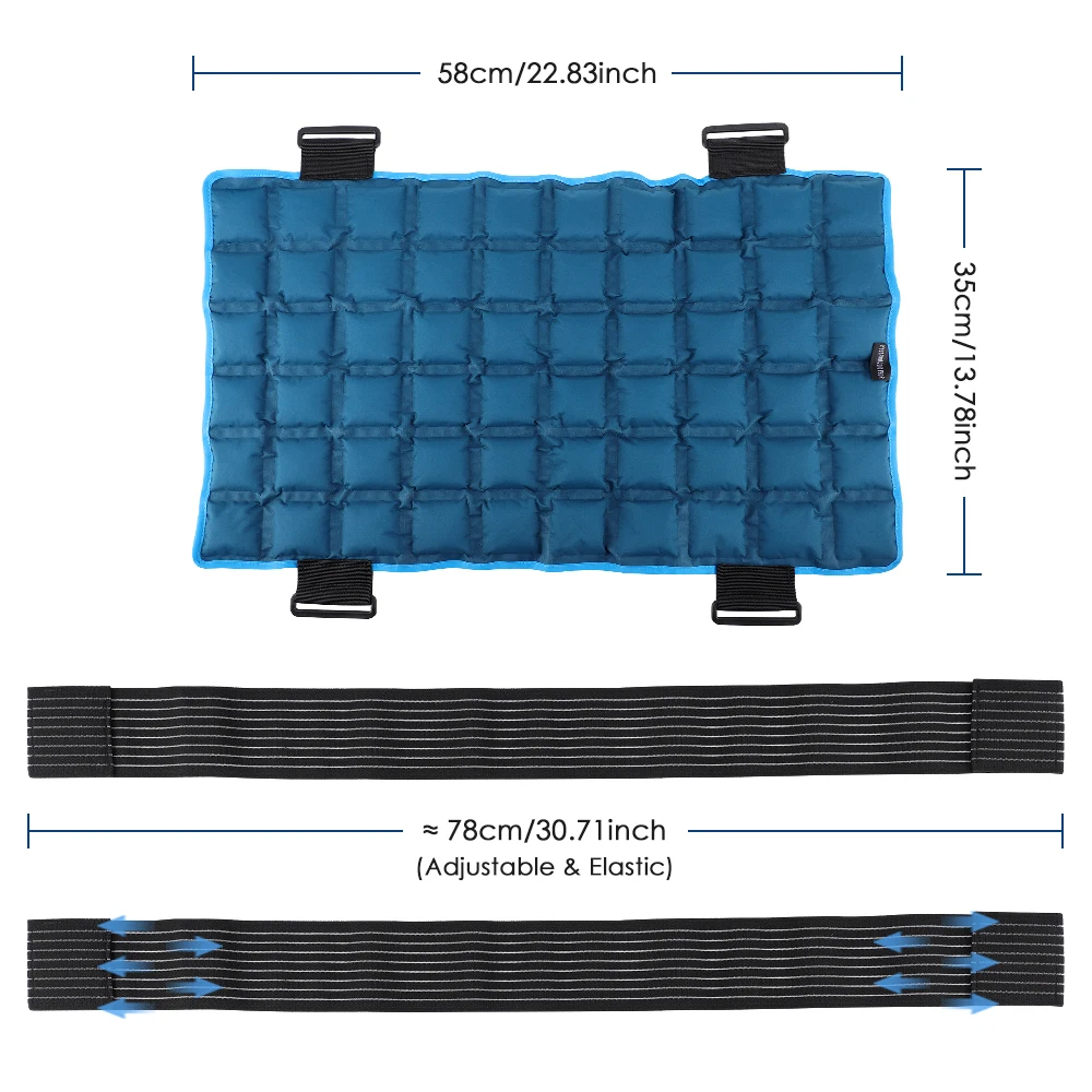 Reusable Hot & Cold Gel Wrap with 2 Straps – Back, Shoulder, Knee & Leg - packaging