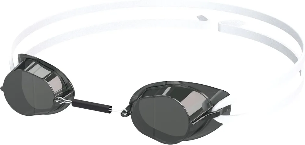 Swedish Style Swim Goggles Regular Mirrored Lenses Low Profile Anti-Fog - size and dimensions