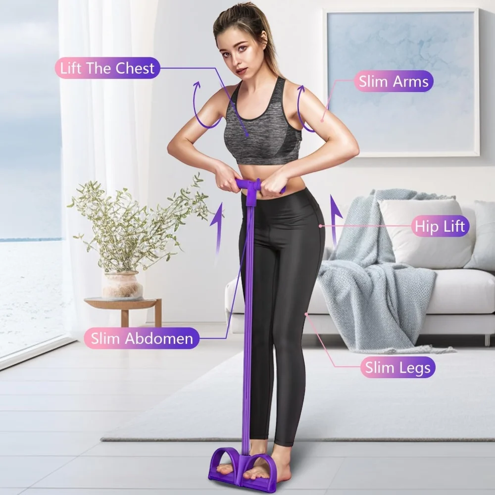 21-Piece Resistance Band Set with Foot Pedal & Ankle Straps – Home Gym Kit - packaging