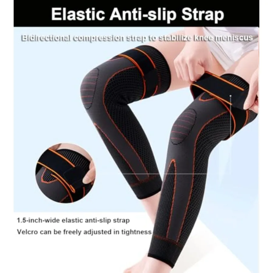 Knee Compression Sleeves 2-Pack - Support for Arthritis and Joint Pain - color options