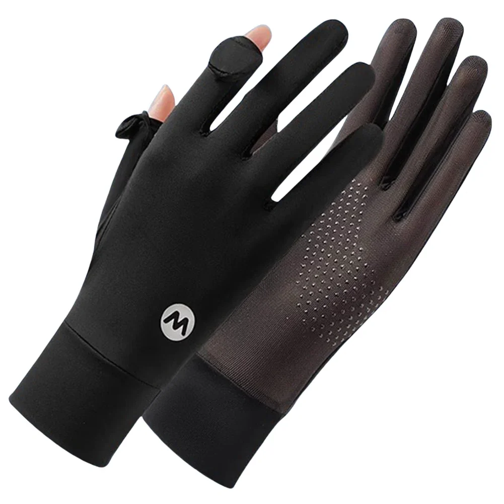 UV Protection Cycling Gloves – Ice Silk Touchscreen Sun Gloves for Women - detail view